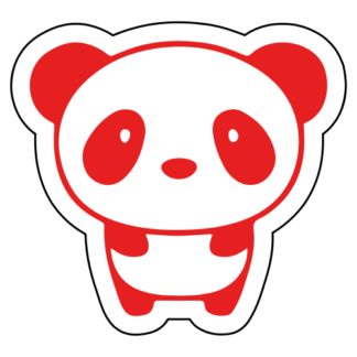 Little Panda Sticker (Red)